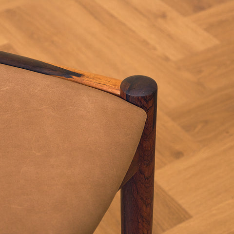 Danish dining chairs in Santos rosewood by Søren Ladefoged for S&L Møbler