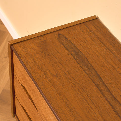 Danish small chest of drawers in teak