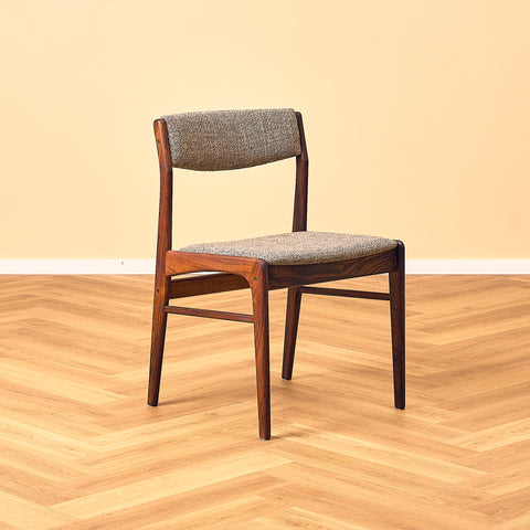 Danish dining chairs in solid Santos rosewood by N&K Bungaard Rasmussen for Thorsø Møbelfabrik
