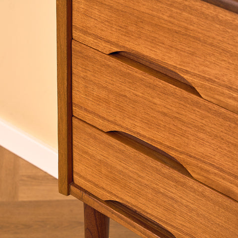 Danish small chest of drawers in teak