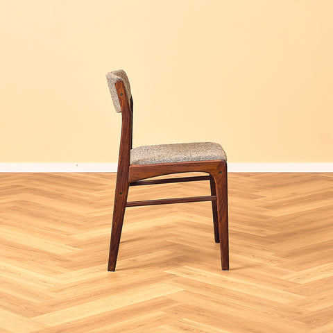 Danish dining chairs in solid Santos rosewood by N&K Bungaard Rasmussen for Thorsø Møbelfabrik