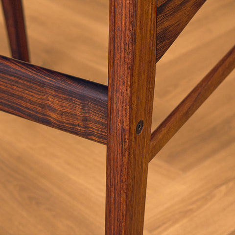 Danish dining chairs in solid Santos rosewood by N&K Bungaard Rasmussen for Thorsø Møbelfabrik
