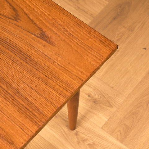 Swedish side table in teak and beech