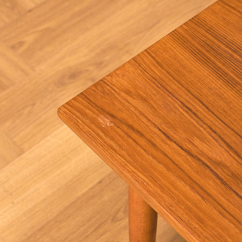 Swedish side table in teak and beech