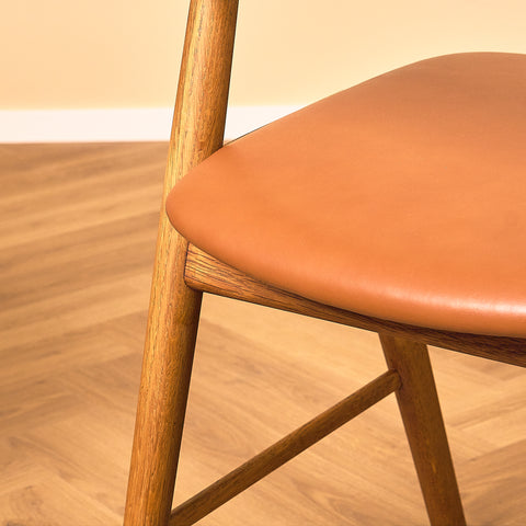 Danish dining chairs in teak and oak, model 32 by Kai Kristiansen for Korup Stolefabrik