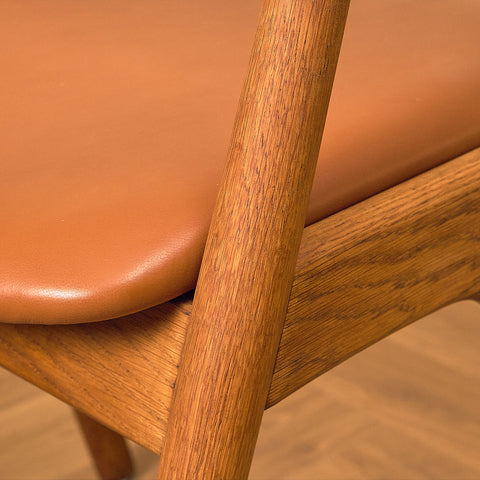 Danish dining chairs in teak and oak, model 32 by Kai Kristiansen for Korup Stolefabrik