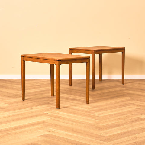 Swedish side tables in teak