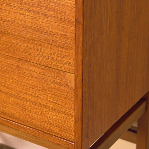Swedish small chest of drawers in teak and beech