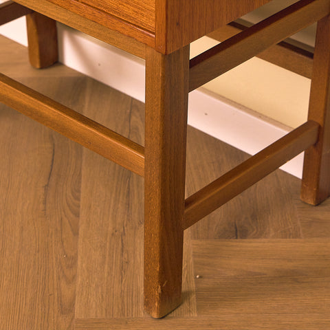 Swedish small chest of drawers in teak and beech