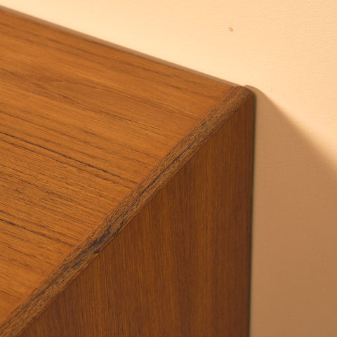 Swedish small chest of drawers in teak and beech