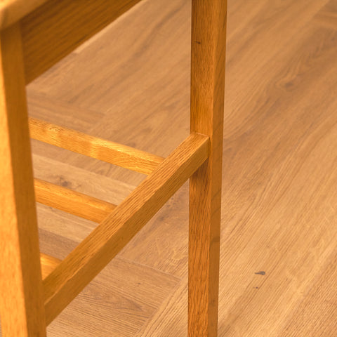 Swedish bedside table in teak and oak