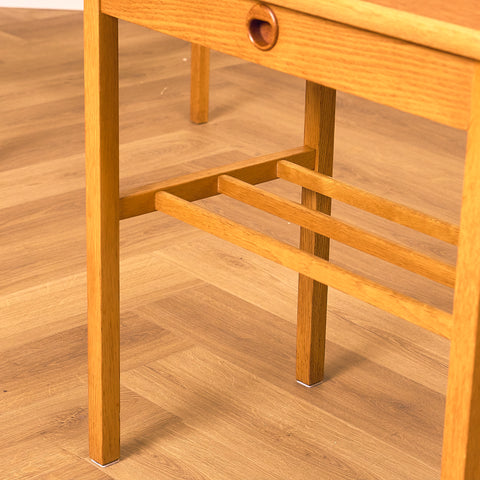 Swedish bedside table in teak and oak
