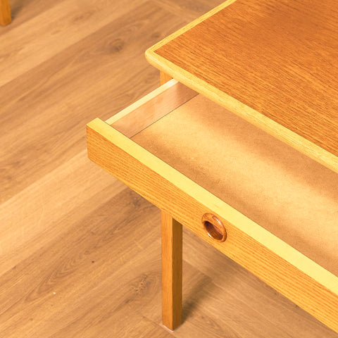 Swedish bedside table in teak and oak