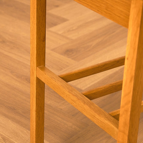 Swedish bedside table in teak and oak