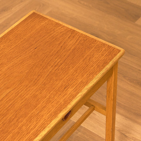 Swedish bedside table in teak and oak