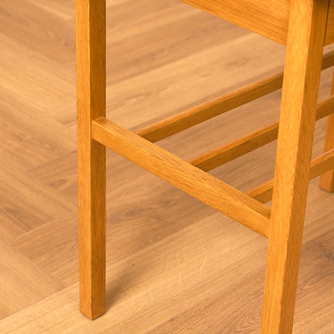 Swedish bedside table in teak and oak
