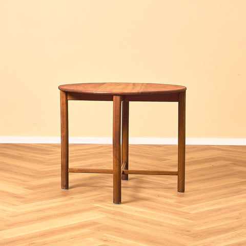 Swedish side table in mahogany and oak