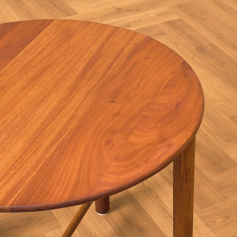 Swedish side table in mahogany and oak