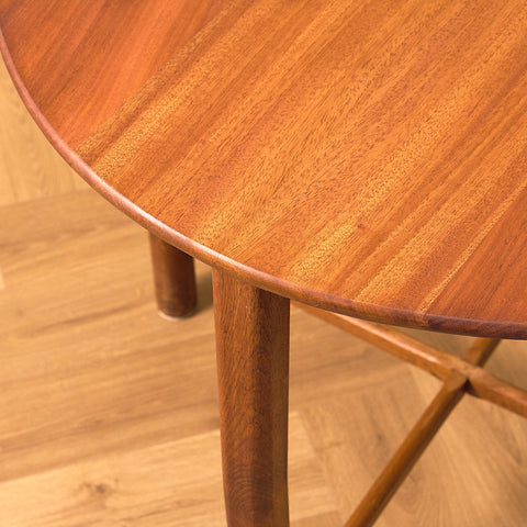 Swedish side table in mahogany and oak