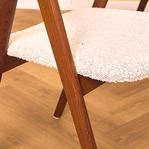 Danish set of 5 dining chairs in walnut by Sax Møbler
