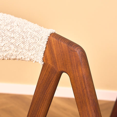 Danish set of 5 dining chairs in walnut by Sax Møbler