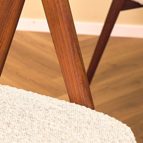 Danish set of 5 dining chairs in walnut by Sax Møbler