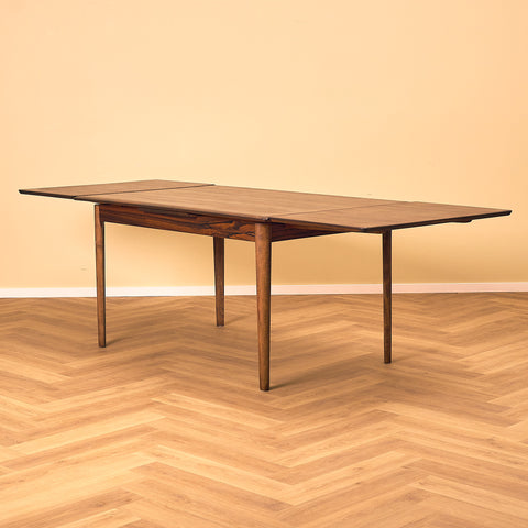 Danish dining table in Santos rosewood and beech