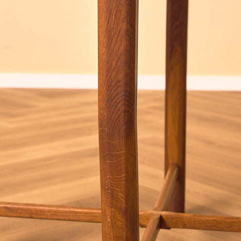 Swedish side table in mahogany and oak