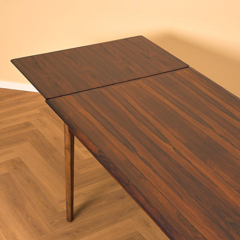 Danish dining table in Santos rosewood and beech
