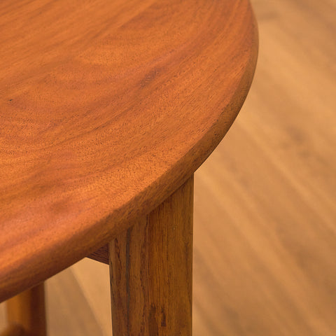 Swedish side table in mahogany and oak