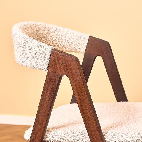 Danish set of 5 dining chairs in walnut by Sax Møbler