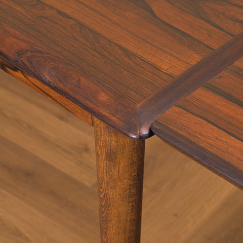 Danish dining table in Santos rosewood and beech