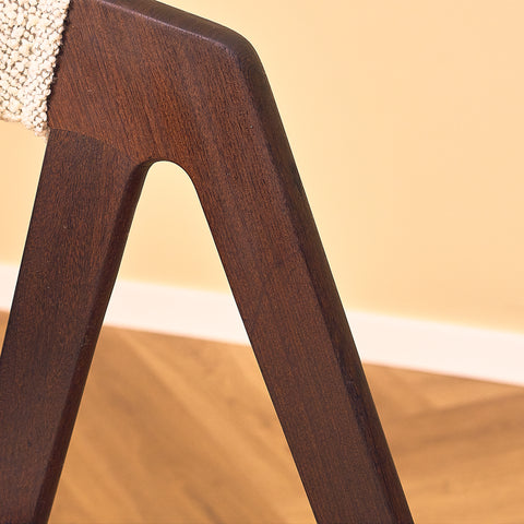 Danish set of 5 dining chairs in walnut by Sax Møbler