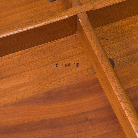Swedish side table in mahogany and oak