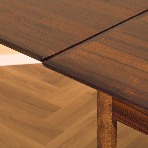Danish dining table in Santos rosewood and beech
