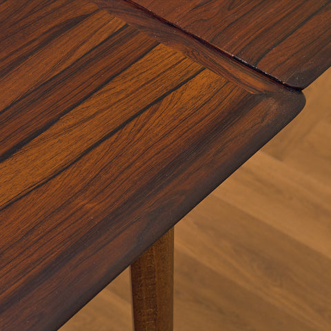 Danish dining table in Santos rosewood and beech