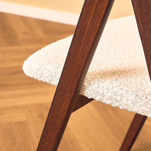 Danish set of 5 dining chairs in walnut by Sax Møbler