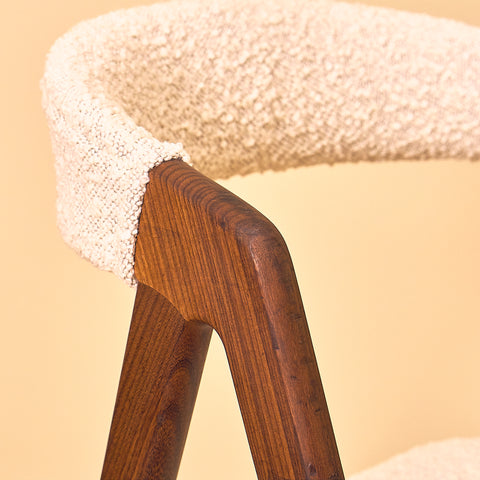 Danish set of 5 dining chairs in walnut by Sax Møbler