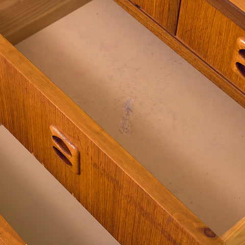 Swedish chest of drawers in teak and beech