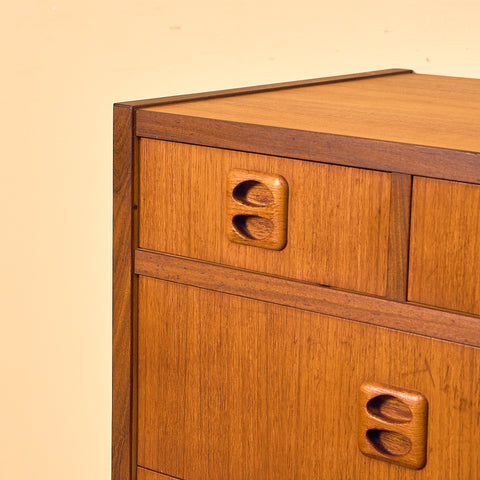 Swedish chest of drawers in teak and beech