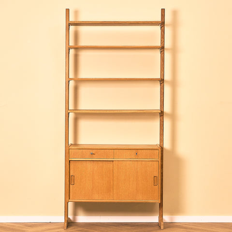 IKEA Contur Oak Bookshelf with Lockable Drawers