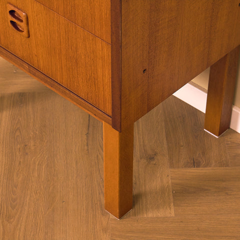 Swedish chest of drawers in teak and beech