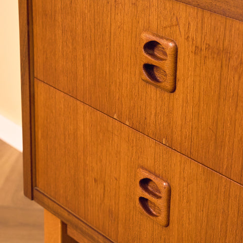 Swedish chest of drawers in teak and beech
