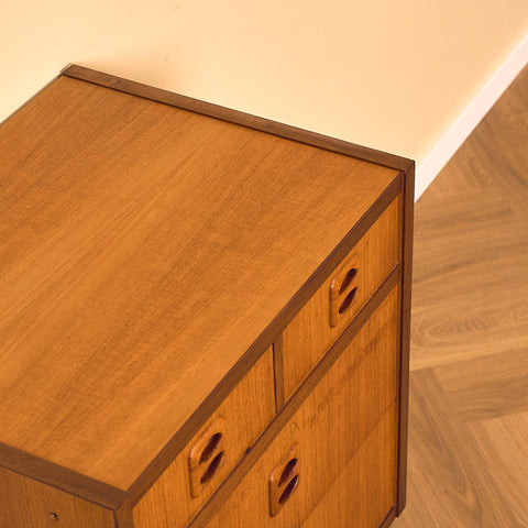 Swedish chest of drawers in teak and beech