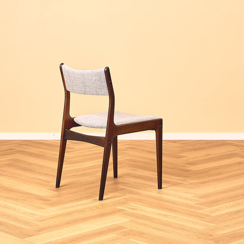 Danish dining chairs in Santos rosewood by Johannes Andersen for Uldum Mobelfabrik