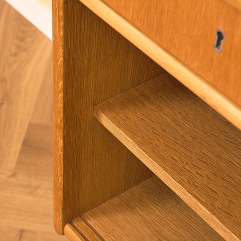 IKEA Contur Oak Bookshelf with Lockable Drawers
