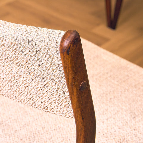 Danish dining chairs in Santos rosewood by Johannes Andersen for Uldum Mobelfabrik