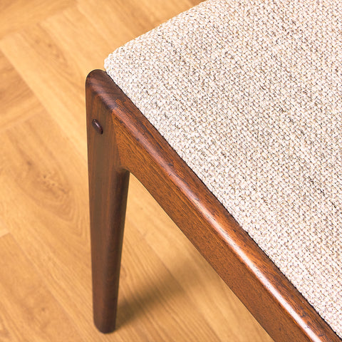 Danish dining chairs in Santos rosewood by Johannes Andersen for Uldum Mobelfabrik