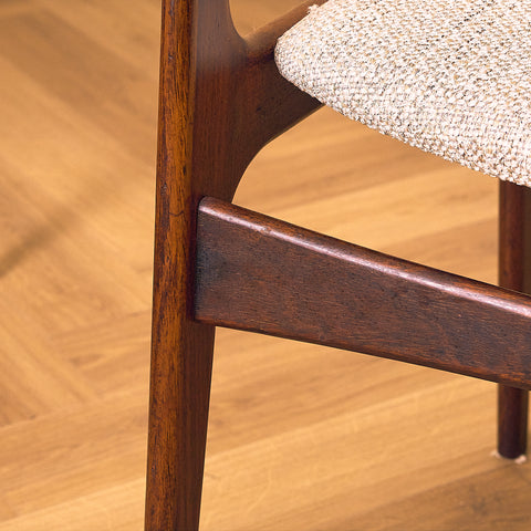 Danish dining chairs in Santos rosewood by Johannes Andersen for Uldum Mobelfabrik