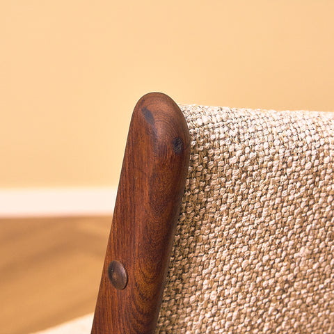 Danish dining chairs in Santos rosewood by Johannes Andersen for Uldum Mobelfabrik